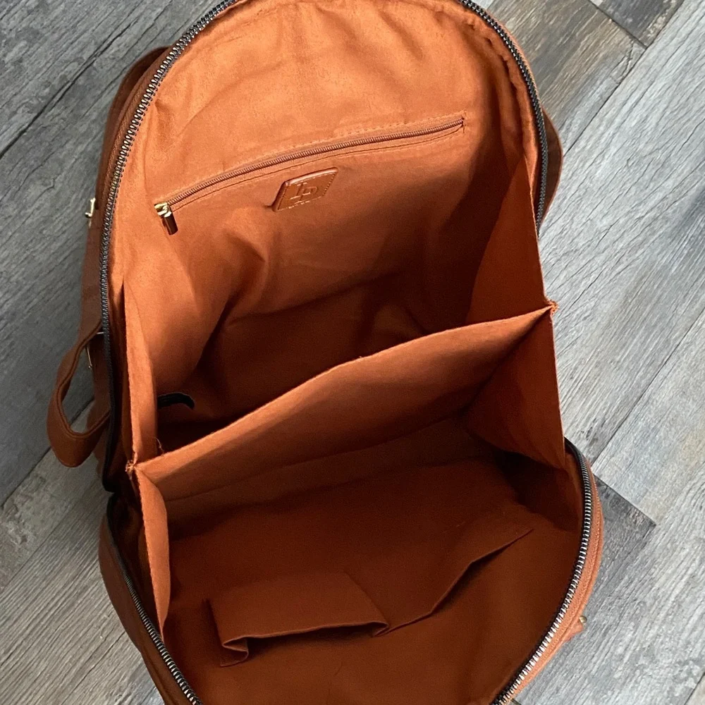 Elegant Brown Quilted Backpack